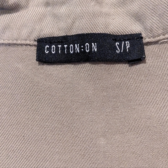 COTTON on size S, button front khaki dress - Picture 5 of 7